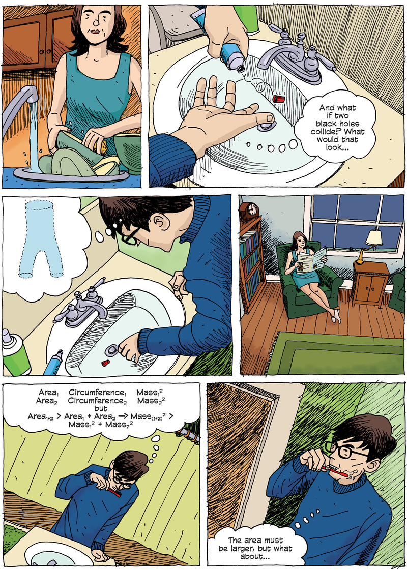 Page 130 of the upcoming Stephen Hawking graphic novel.